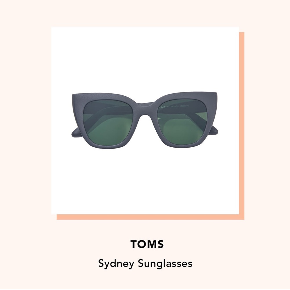 TOMS Sydney Matte Sunglasses with protective pouch